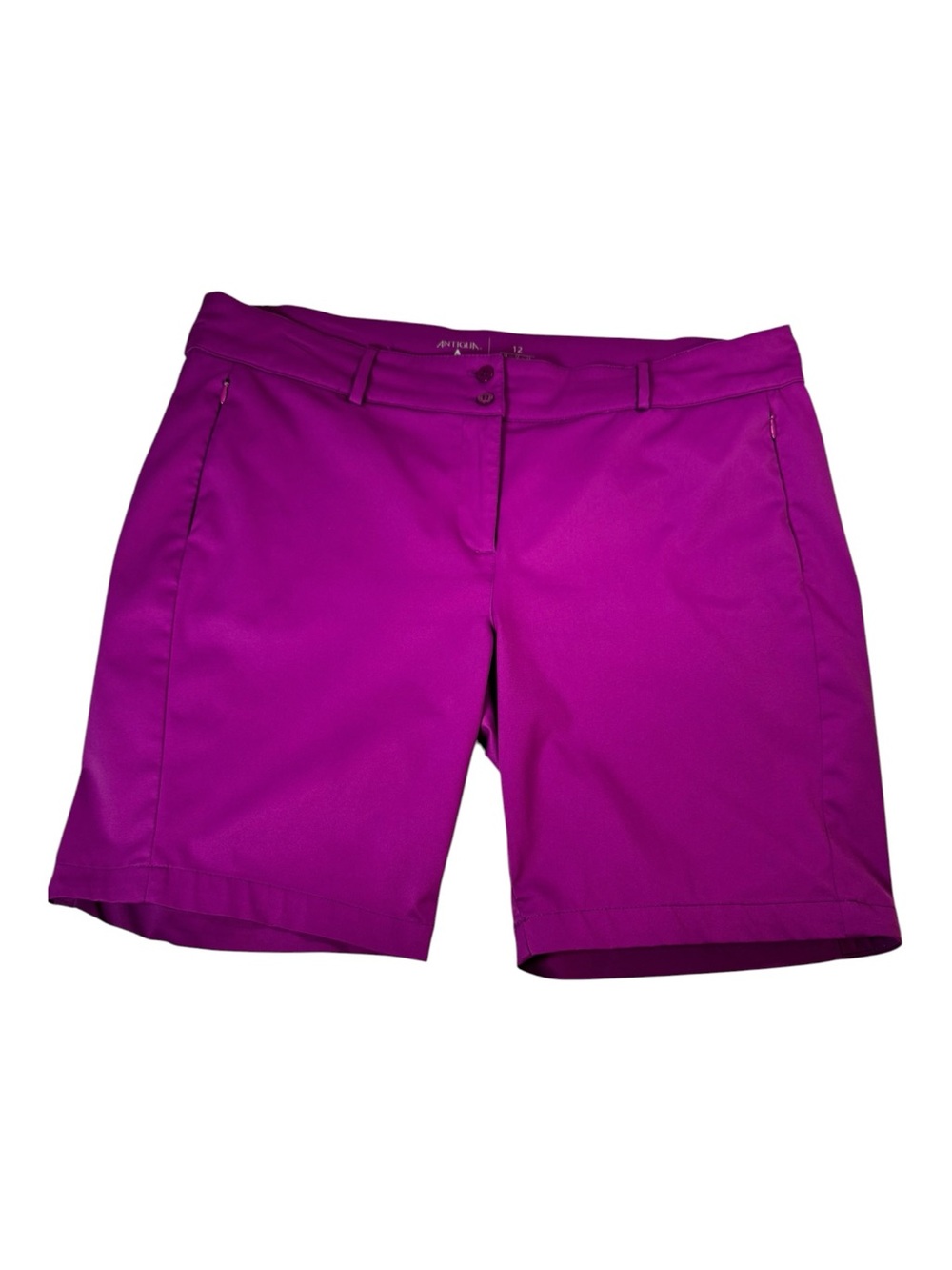 Antigua Magenta Purple Stretch Performance Golf Bermuda Shorts 12
